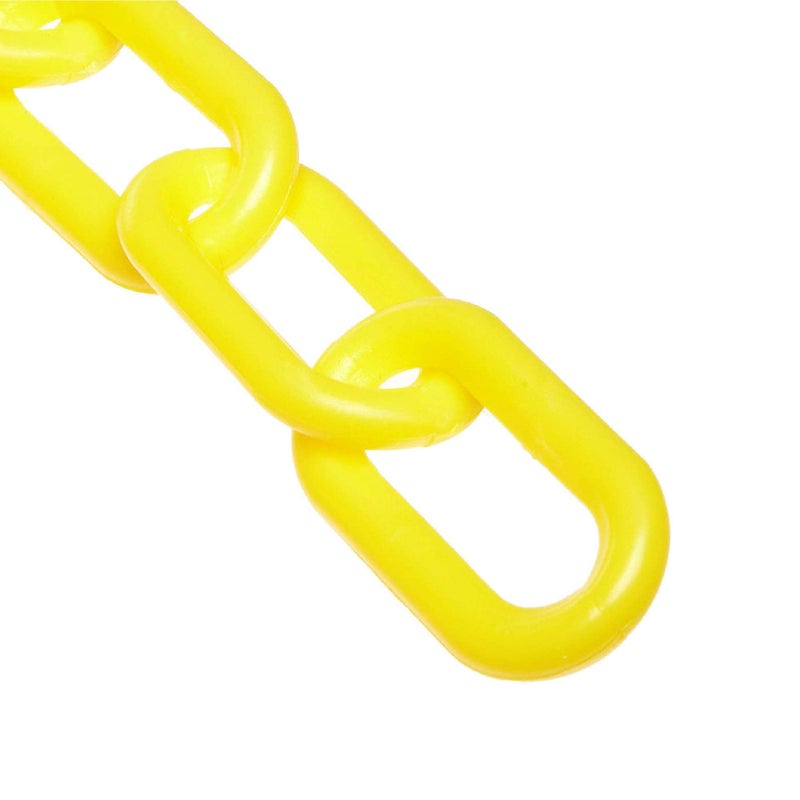 Mr. Chain Plastic Barrier Chain, Yellow, 2-Inch Link Diameter, 10-Foot Length (50002-10)